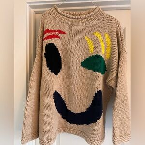 Slow Love Graphic Knit Sweater